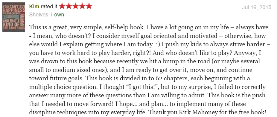 Goodreads Review of Willpower