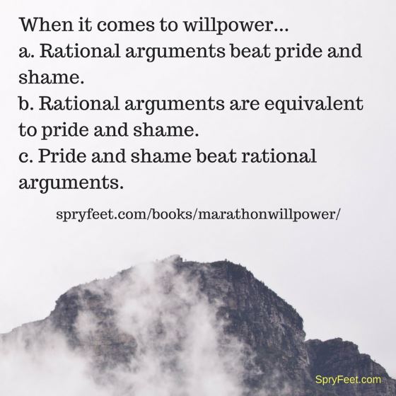 Rational Arguments vs. Pride and Shame