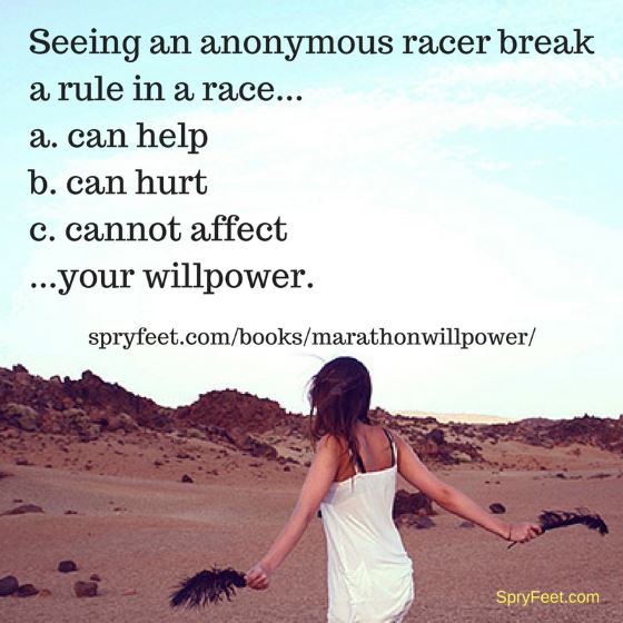 Seeing an anonymous racer...